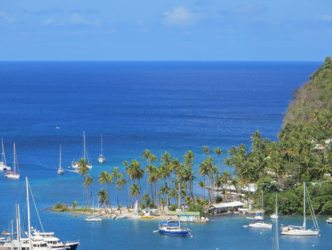 Beach on the Island of St. Lucia